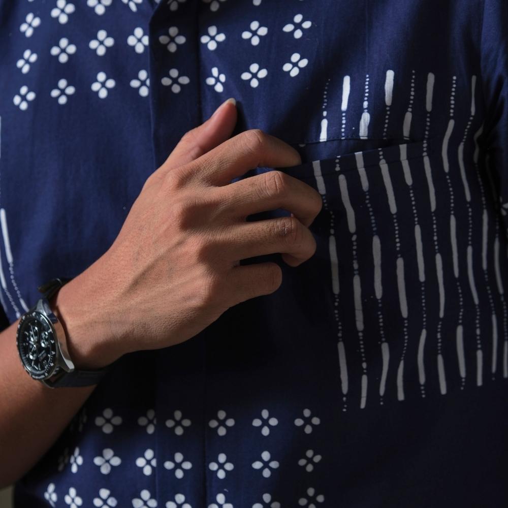Kalibu - Mandalas Premium Men's Short Sleeve Batik Shirt