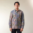 Blurana - Mandalas Premium Men's Long Sleeve Batik Shirt - Mandalas
