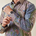 Blurana - Mandalas Premium Men's Long Sleeve Batik Shirt - Mandalas