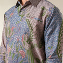 Blurana - Mandalas Sarimbit Couple Set Long Sleeve Shirt and Premium Batik Skirt - Mandalas