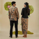 Blutit - Mandalas Set Sarimbit Couple Kemeja Lengan Panjang dan Rok Batik Premium - Mandalas