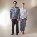 Bluwasih - Mandalas Set Sarimbit Couple Kemeja Lengan Panjang dan Rok Batik Premium - Mandalas