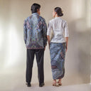 Bluwasih - Mandalas Set Sarimbit Couple Kemeja Lengan Panjang dan Rok Batik Premium - Mandalas