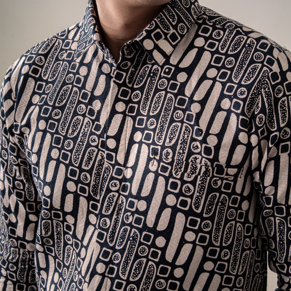 Bonadan Bonadan - Mandalas Premium Men's Long Sleeve Batik Shirt