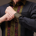 Brahmastra - Mandalas Kemeja Tenun Pria Songket Handmade Lengan Panjang Premium - Mandalas