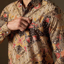 Buwani - Mandalas Premium Men’s Long Sleeve Batik Shirt - Mandalas