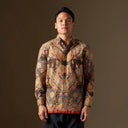 Buwani - Mandalas Premium Men’s Long Sleeve Batik Shirt - Mandalas