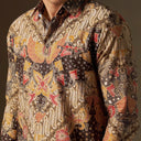 Buwani - Mandalas Premium Men’s Long Sleeve Batik Shirt - Mandalas