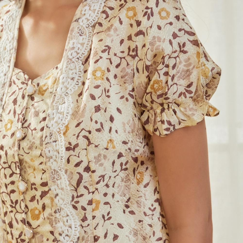 Sarina - Mandalas Baju Kerja Atasan Batik Blouse Wanita Modern