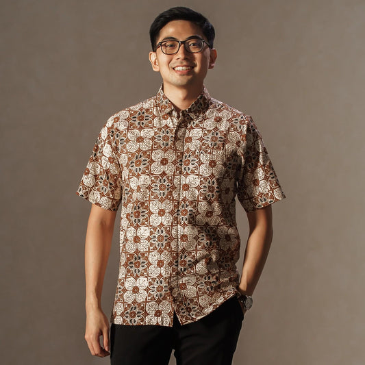 Rakapu - Mandalas Premium Men's Short Sleeve Batik Shirt