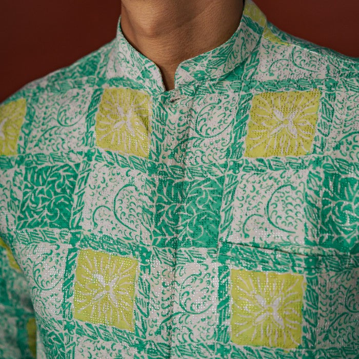Mandalas Koko Premium Men's Long Sleeve Batik Shirt