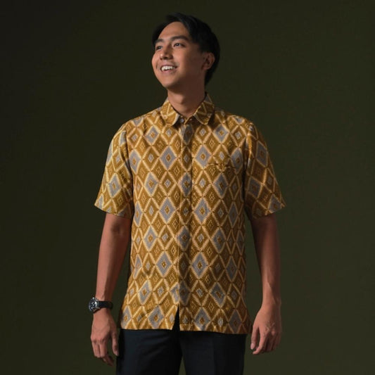 Tumas - Mandalas Premium Men's Short Sleeve Batik Shirt