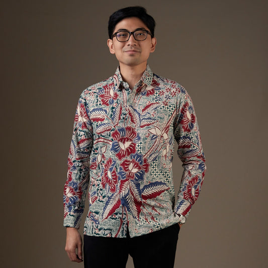 Alujo - Mandalas Kemeja Batik Pria Premium Lengan Panjang