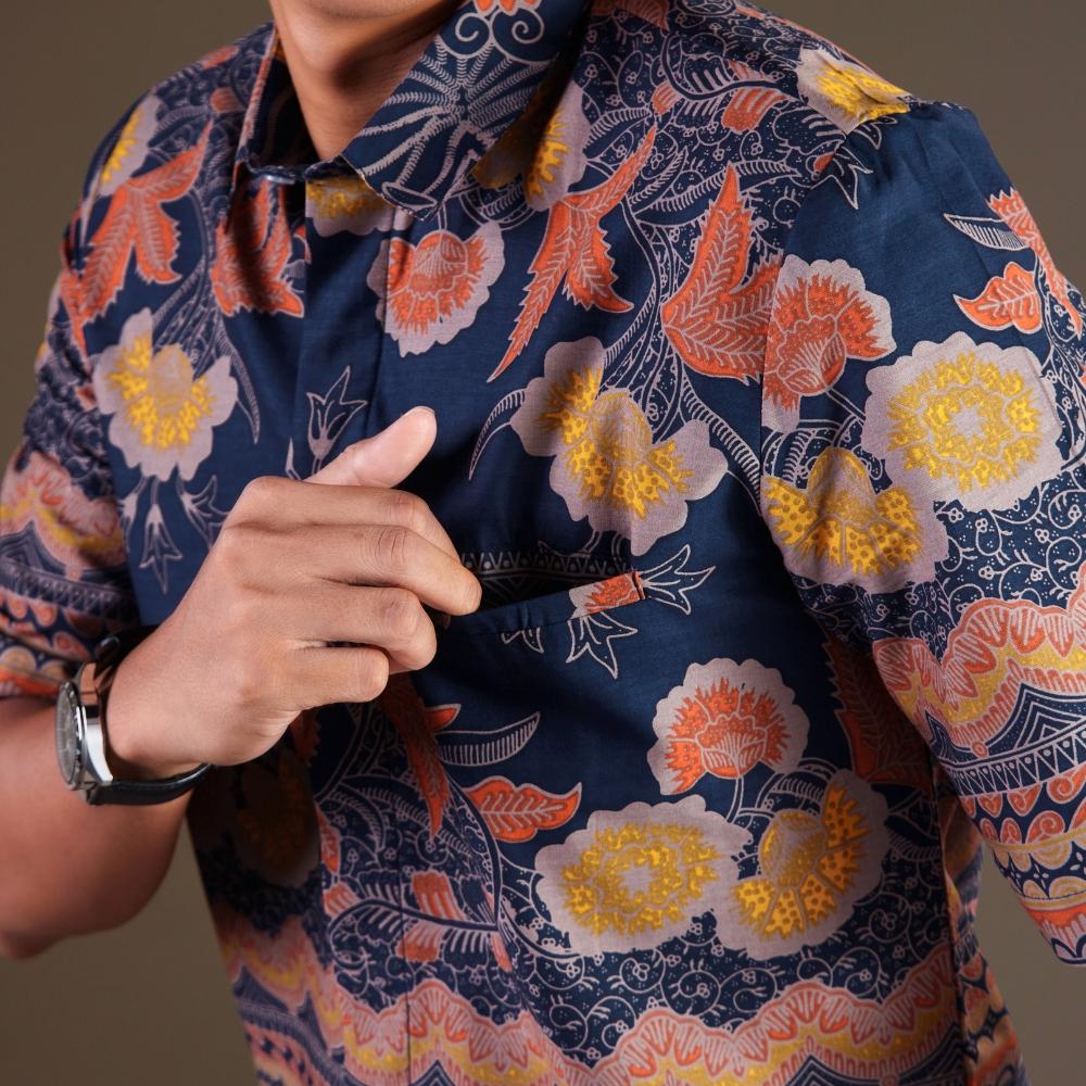 Geraning - Mandalas Premium Men's Short Sleeve Batik Shirt