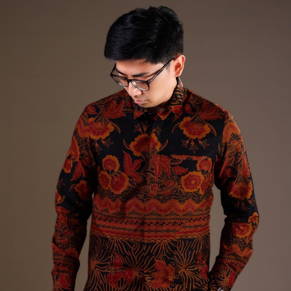 Geranium - Mandalas Kemeja Batik Pria Premium Lengan Panjang