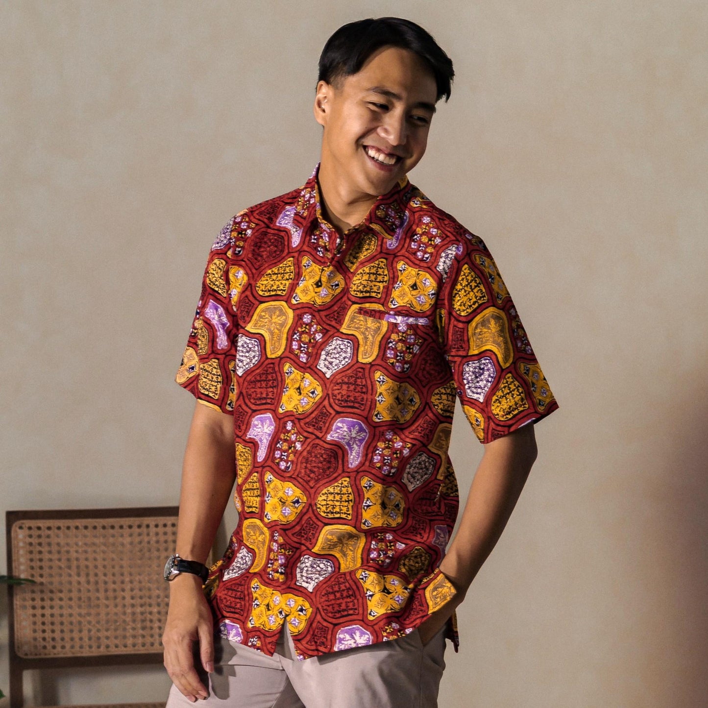 Demangan - Mandalas Premium Men's Short Sleeve Batik Shirt