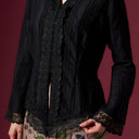 Camilla Black Long Sleeve - Mandalas Women’s Modern Kebaya Top - Mandalas