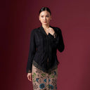 Camilla Black Long Sleeve - Mandalas Women’s Modern Kebaya Top - Mandalas