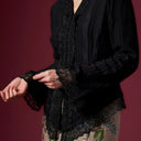 Camilla Black Long Sleeve - Mandalas Women’s Modern Kebaya Top - Mandalas