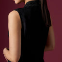 Camilla Black Sleeveless - Mandalas Women’s Modern Kebaya Top - Mandalas