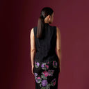Camilla Black Sleeveless - Mandalas Women’s Modern Kebaya Top - Mandalas