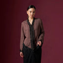 Camilla Espresso Long Sleeve - Mandalas Women’s Modern Kebaya Top - Mandalas