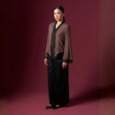 Camilla Espresso Long Sleeve - Mandalas Women’s Modern Kebaya Top - Mandalas