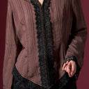Camilla Espresso Long Sleeve - Mandalas Women’s Modern Kebaya Top - Mandalas