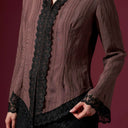 Camilla Espresso Long Sleeve - Mandalas Women’s Modern Kebaya Top - Mandalas