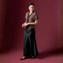 Camilla Espresso Short Sleeve - Mandalas Women’s Modern Kebaya Top - Mandalas