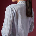 Camilla Ice Blue Long Sleeve - Mandalas Women’s Modern Kebaya Top - Mandalas
