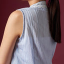 Camilla Ice Blue Sleeveless - Mandalas Women’s Modern Kebaya Top - Mandalas