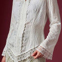 Camilla Milk Long Sleeve - Mandalas Women’s Modern Kebaya Top - Mandalas