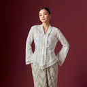 Camilla Milk Long Sleeve - Mandalas Women’s Modern Kebaya Top - Mandalas