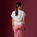 Camilla Milk Short Sleeve - Mandalas Women’s Modern Kebaya Top - Mandalas