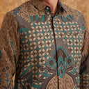 Candrakangu - Mandalas Premium Men's Long Sleeve Batik Shirt - Mandalas