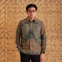Candrakangu - Mandalas Premium Men's Long Sleeve Batik Shirt - Mandalas