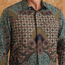 Candrakasca - Mandalas Premium Men's Long Sleeve Batik Shirt - Mandalas