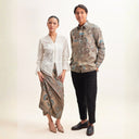 Cayablu - Mandalas Set Sarimbit Couple Kemeja Lengan Panjang dan Rok Batik Premium - Mandalas