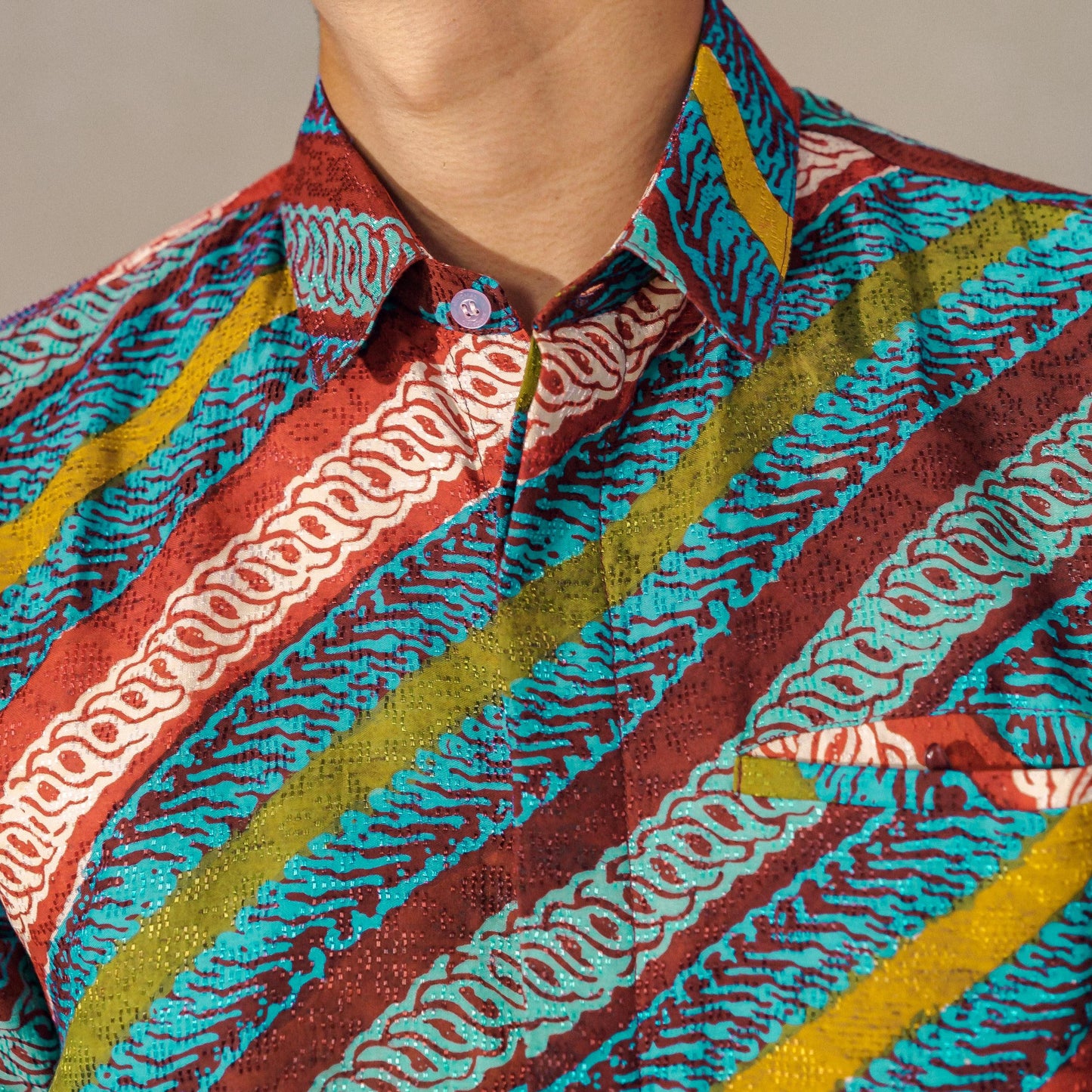 Danura - Mandalas Premium Men's Short Sleeve Batik Shirt