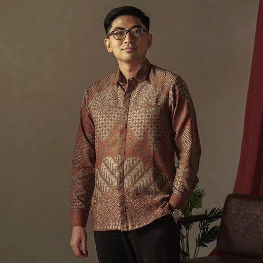 Fade - Mandalas Premium Men's Long Sleeve Batik Shirt