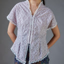 Celina Clay Lengan Pendek - Mandalas Atasan Kebaya Wanita Outer Katun Bordir Modern - Mandalas