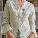 Celina Lengan Panjang - Mandalas Atasan Kebaya Wanita Outer Katun Bordir Modern - Mandalas