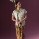 Celina Lengan Pendek - Mandalas Atasan Kebaya Wanita Outer Katun Bordir Modern - Mandalas