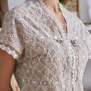 Celina Lengan Pendek - Mandalas Atasan Kebaya Wanita Outer Katun Bordir Modern - Mandalas