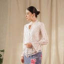 Celina Oat Lengan Panjang - Mandalas Atasan Kebaya Wanita Outer Katun Bordir Modern - Mandalas