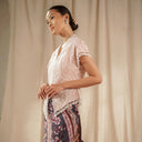 Celina Pink Lengan Pendek - Mandalas Atasan Kebaya Wanita Outer Katun Bordir Modern - Mandalas