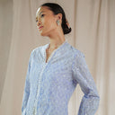 Celina Sky Lengan Panjang - Mandalas Atasan Kebaya Wanita Outer Katun Bordir Modern - Mandalas