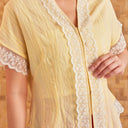 Celine Butter Short Sleeve - Mandalas Women’s Modern Embroidered Cotton Kebaya Top - Mandalas