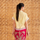 Celine Butter Short Sleeve - Mandalas Women’s Modern Embroidered Cotton Kebaya Top - Mandalas